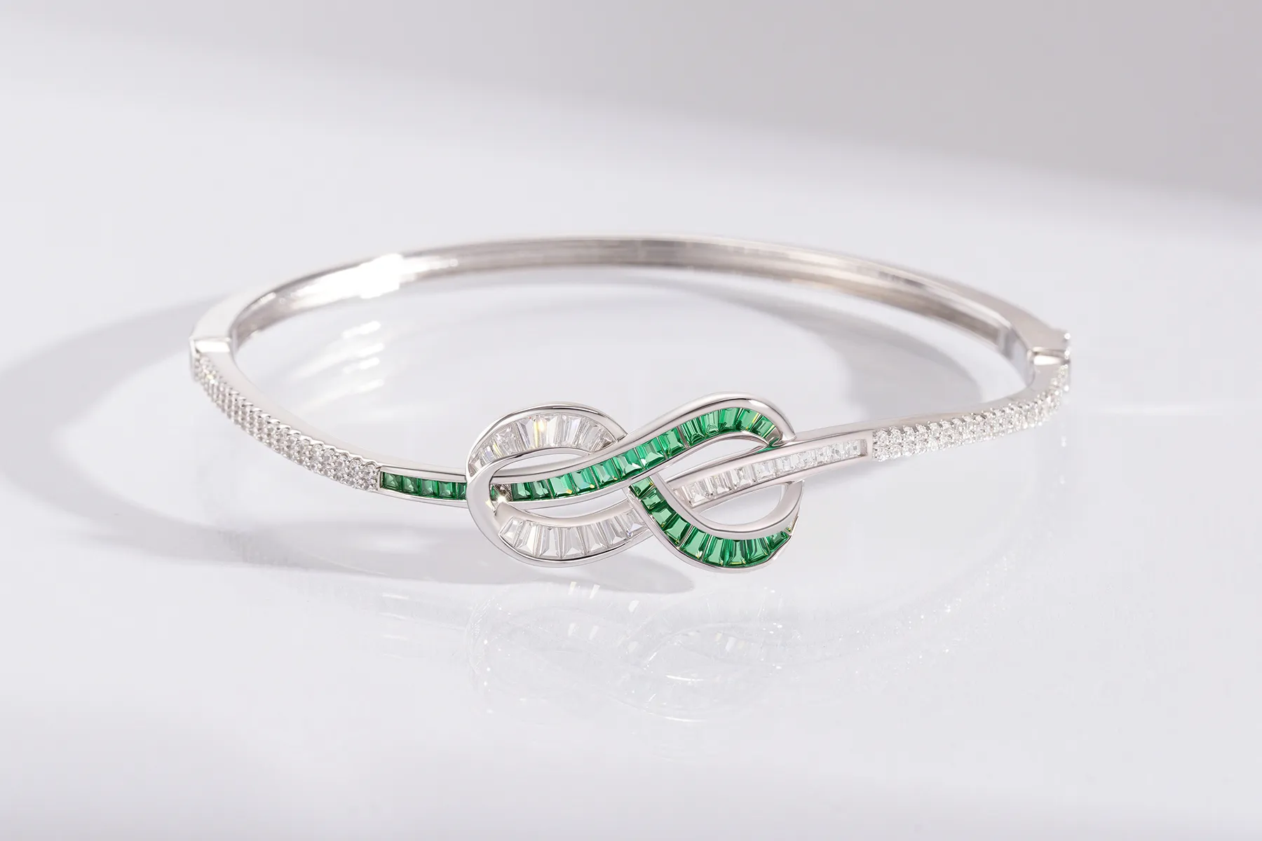 Emerald Infinity Symbol Bracelet