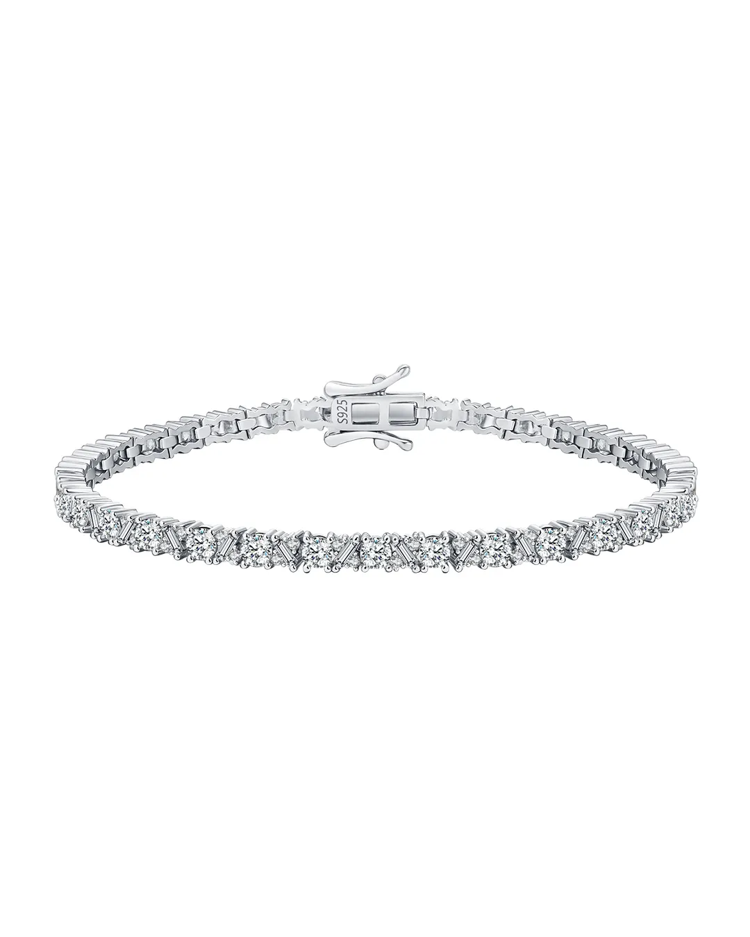 The Classic Tennis Silver Bracelet - KoraGlo​​