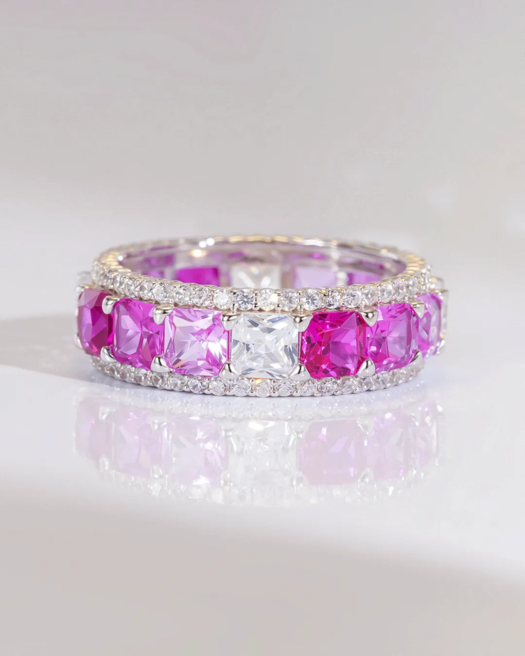 Two-Tone Love Gemstone Ring