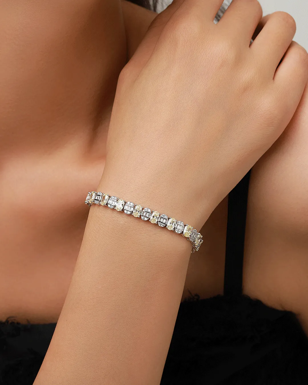 Yellow Gemstone Tennis Bracelet