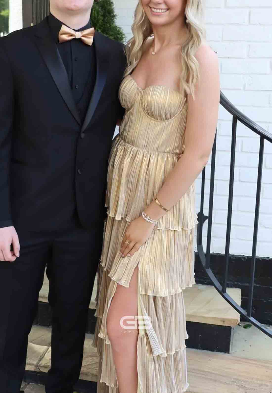 Tie Straps V-Neck Baby Pink Ruched V Back Bust Long Prom Dress