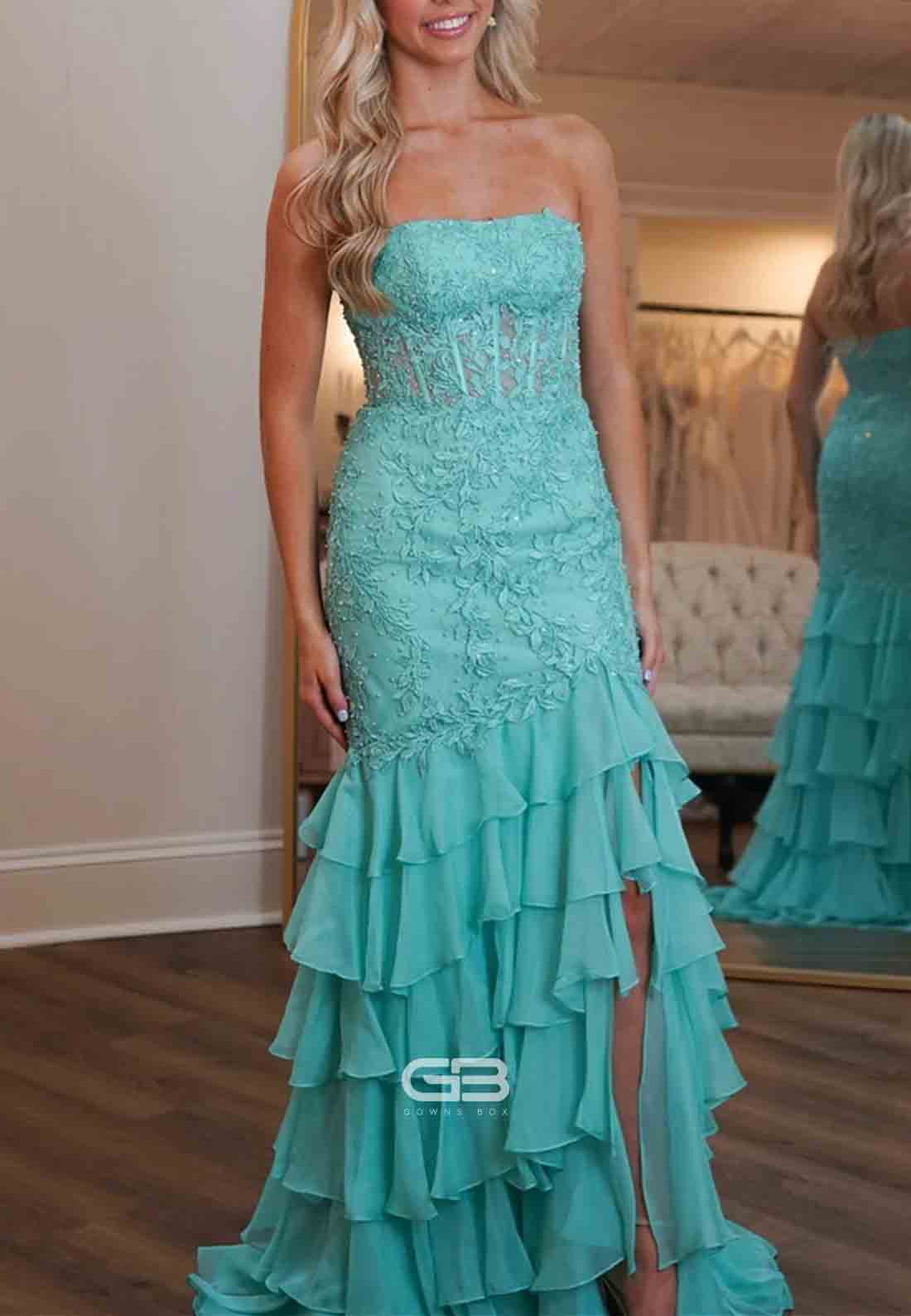 Tie Straps V-Neck Baby Pink Ruched V Back Bust Long Prom Dress