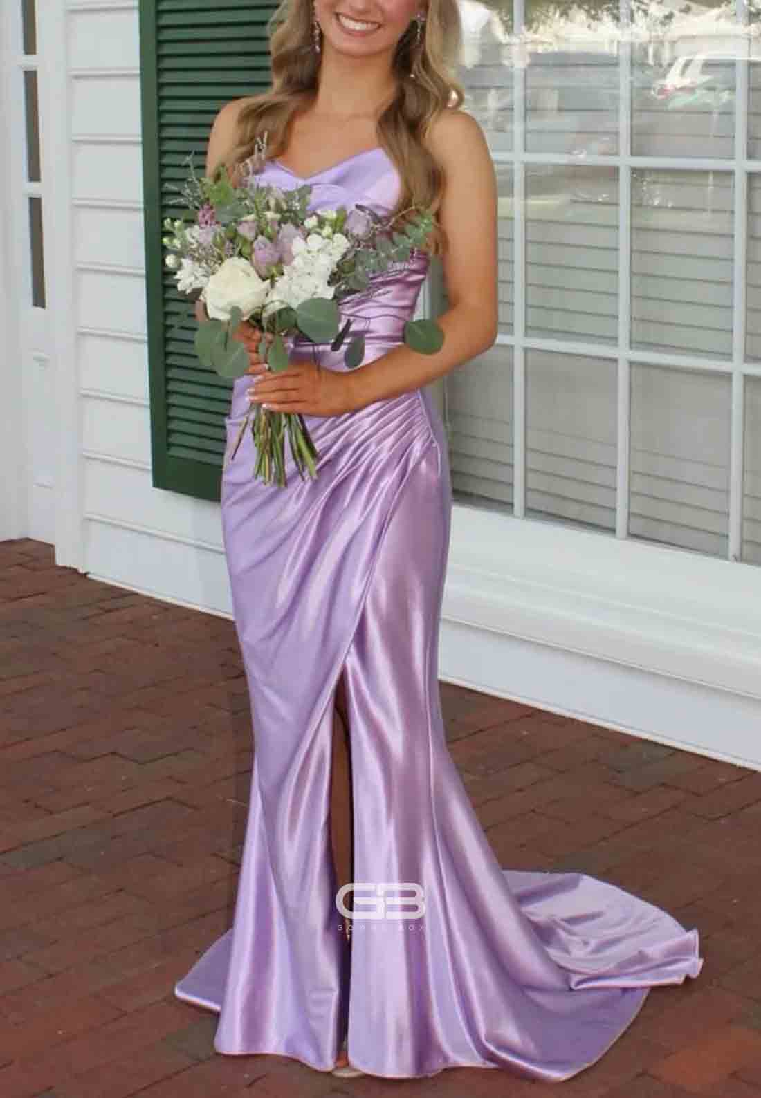 Red Spaghetti Straps Beading Sweetheart Mermaid Evening Gowns With Fea