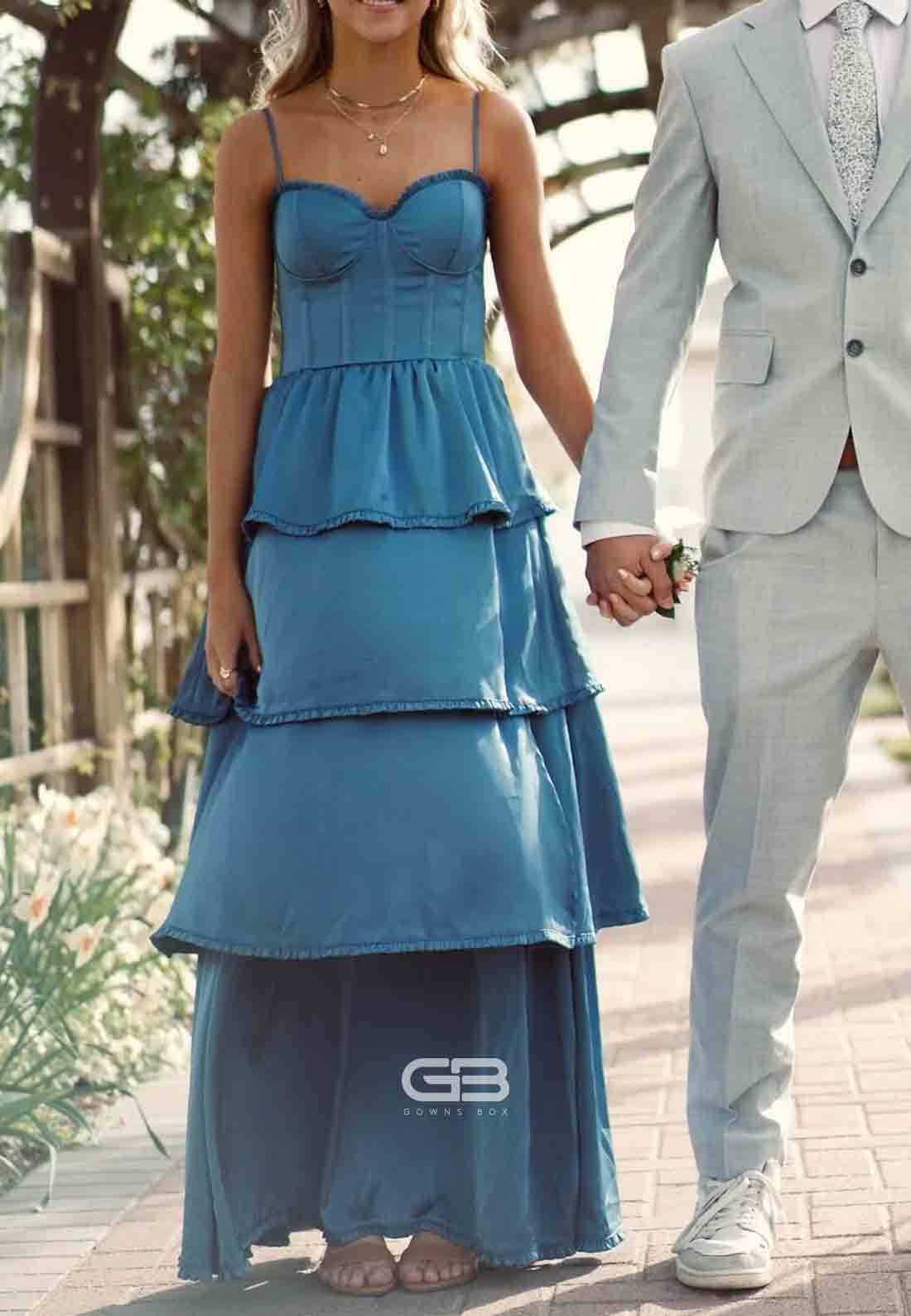 Tie Straps V-Neck Baby Pink Ruched V Back Bust Long Prom Dress