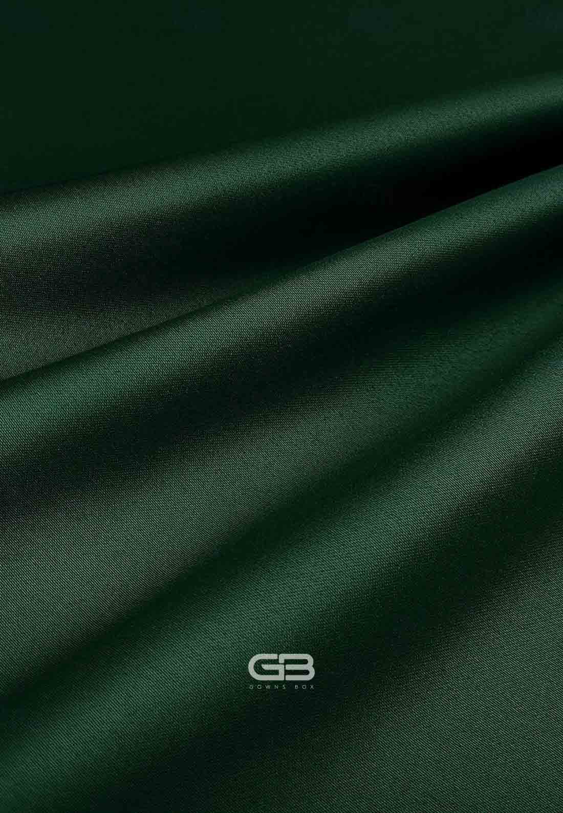 Satin Long Sleeves Evening Gowns with Keyhole