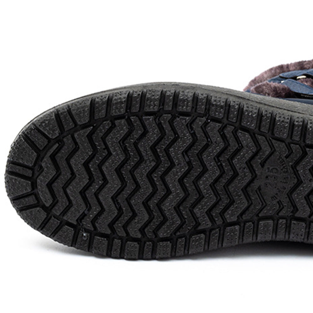 Blauschwan™ Warme wasserdichte Schneestiefel aus Fleece für Damen mit Klettverschluss