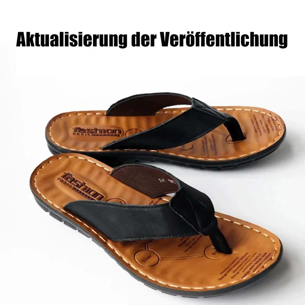 Saphirvogel™ Leder Flip Flops für Männer