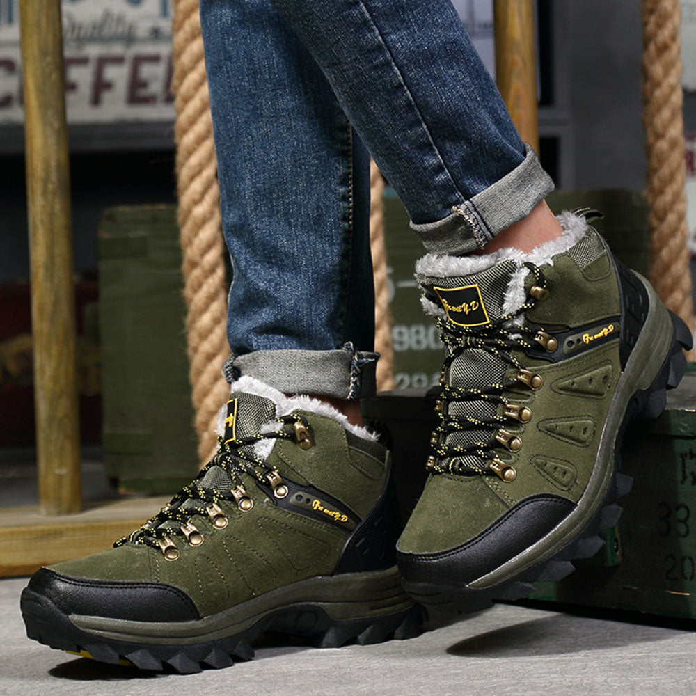 Blauschwan™ Herren Fleece Warm High Top Lace Up Wanderschuhe