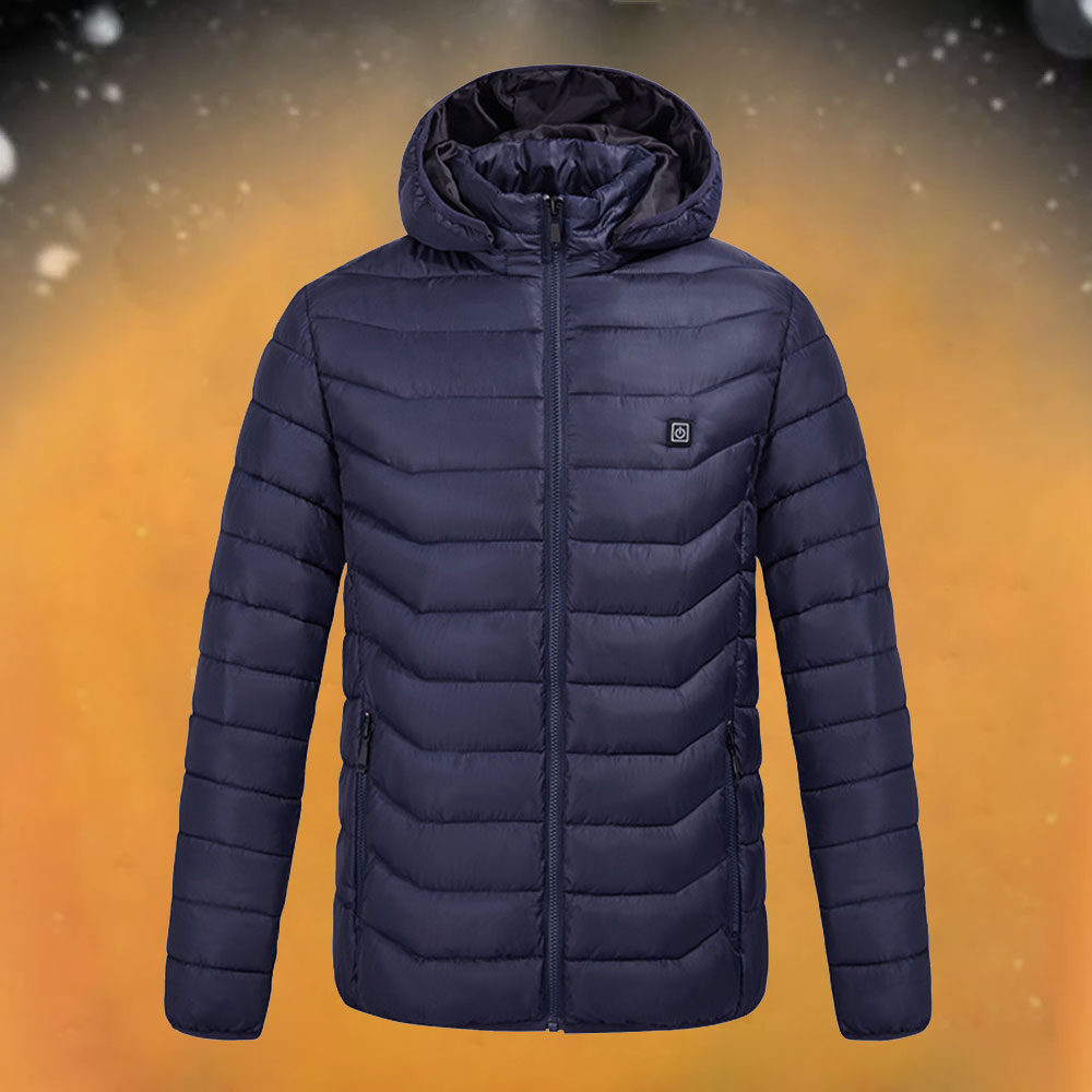 Blauschwan™ Herren Winter Smart Beheizte Kapuzenjacke mit Reißverschluss Gepolsterte Jacke