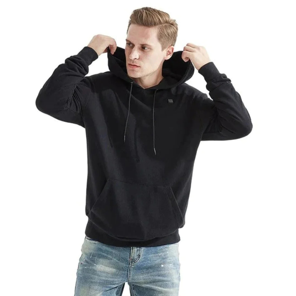 Shobous USB Heated Hooded Pullover Sweatshirt
