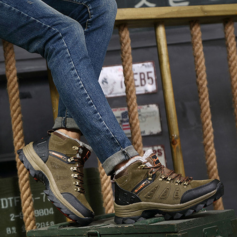 Blauschwan™ Herren Fleece Warm High Top Lace Up Wanderschuhe