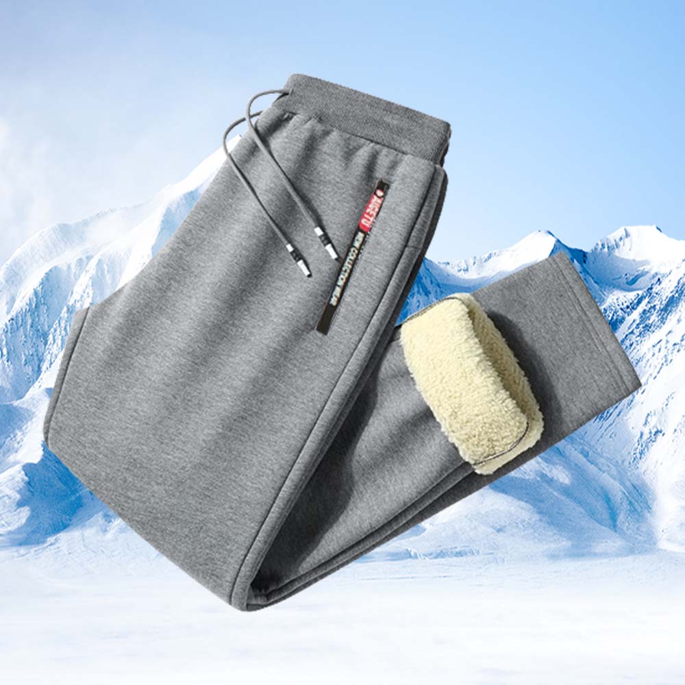 Saphirvogel™ Herren Lambswool Fleece Sweatpants mit Kordelzug