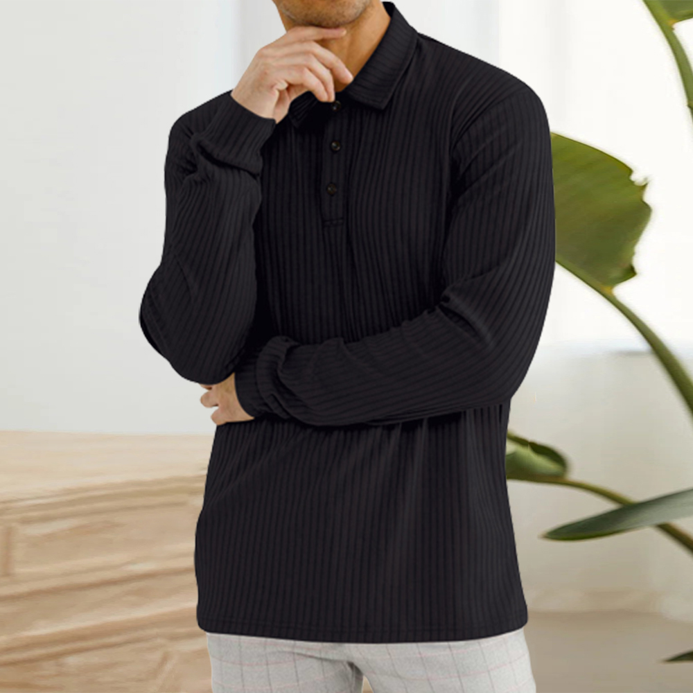 Blauschwan™ Herren Classic Casual Revers Knopf Langarm Polo Shirt