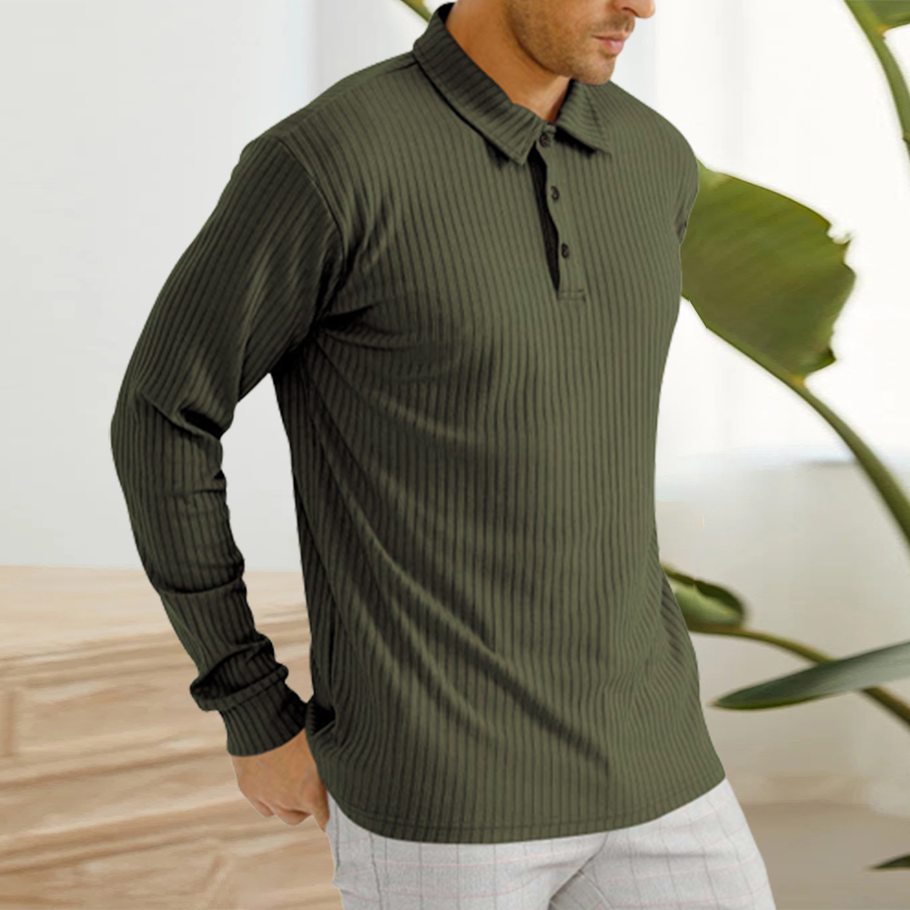 Blauschwan™ Herren Classic Casual Revers Knopf Langarm Polo Shirt