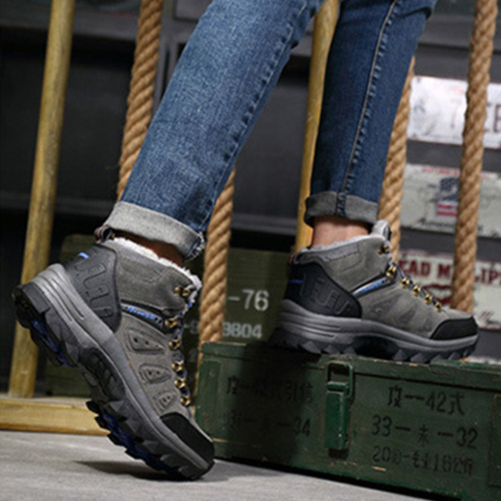 Blauschwan™ Herren Fleece Warm High Top Lace Up Wanderschuhe