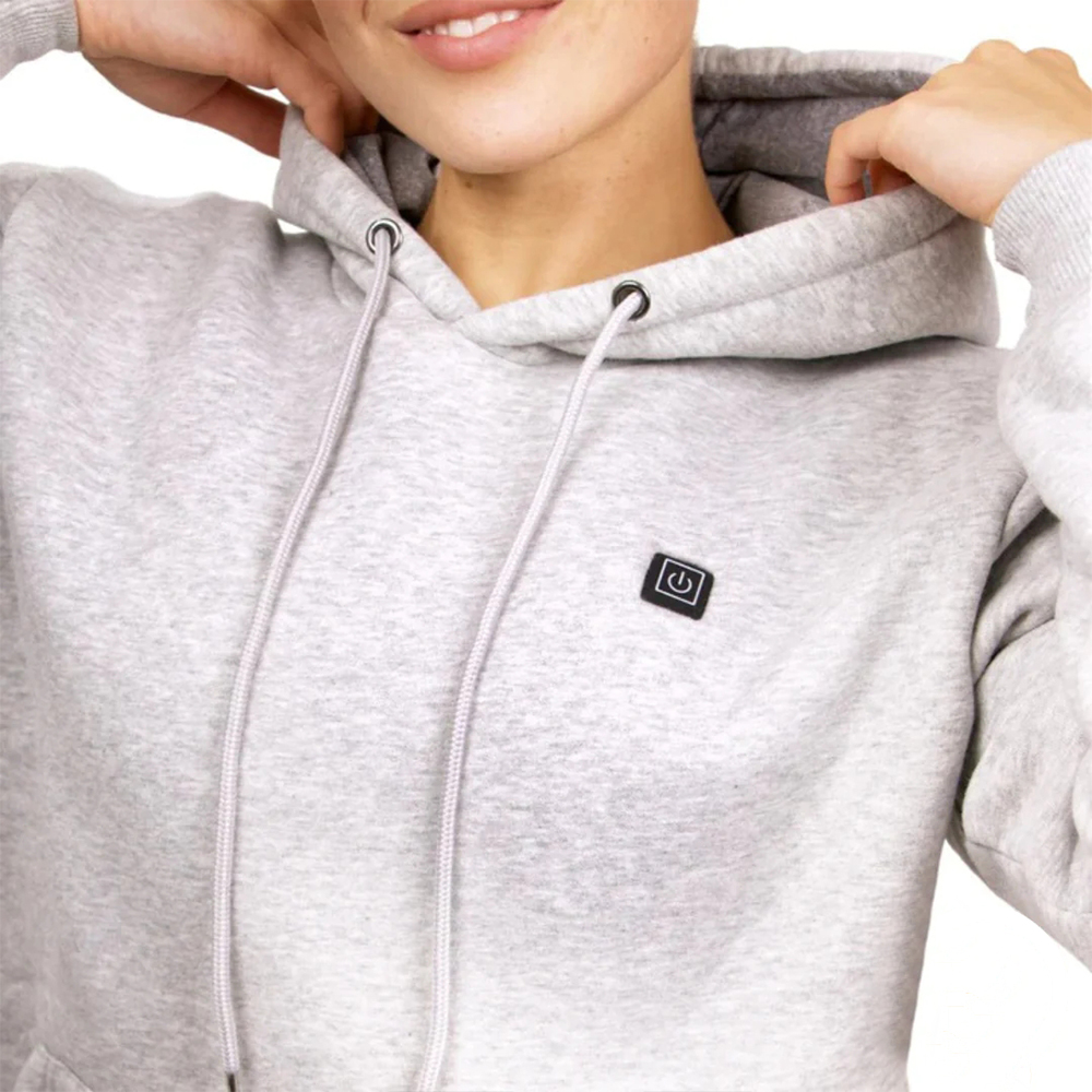 Shobous USB Heated Hooded Pullover Sweatshirt