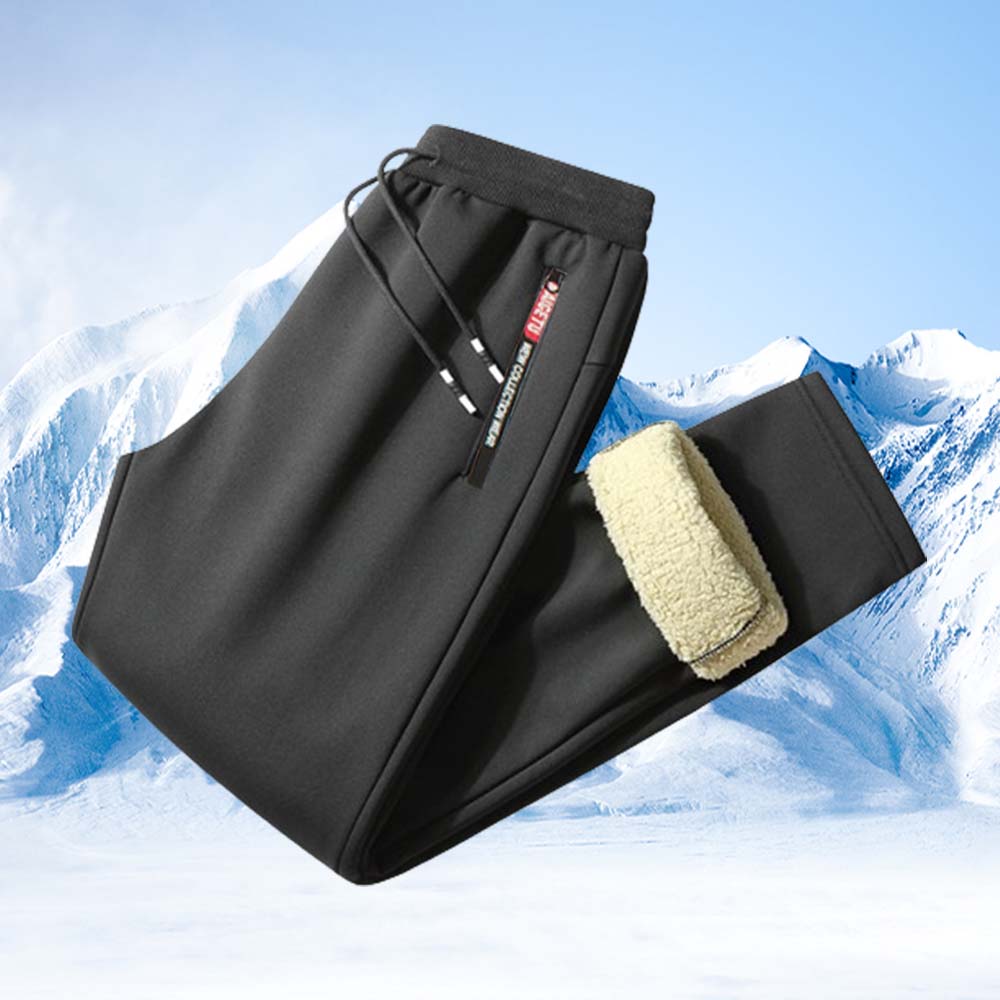 Saphirvogel™ Herren Lambswool Fleece Sweatpants mit Kordelzug