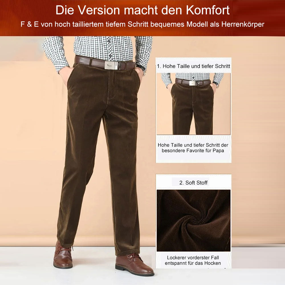 Blauschwan™ Dehnbare gerade lange Cordhose für Männer