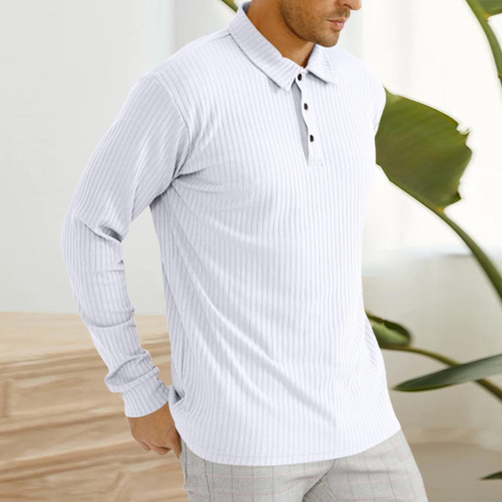 Blauschwan™ Herren Classic Casual Revers Knopf Langarm Polo Shirt