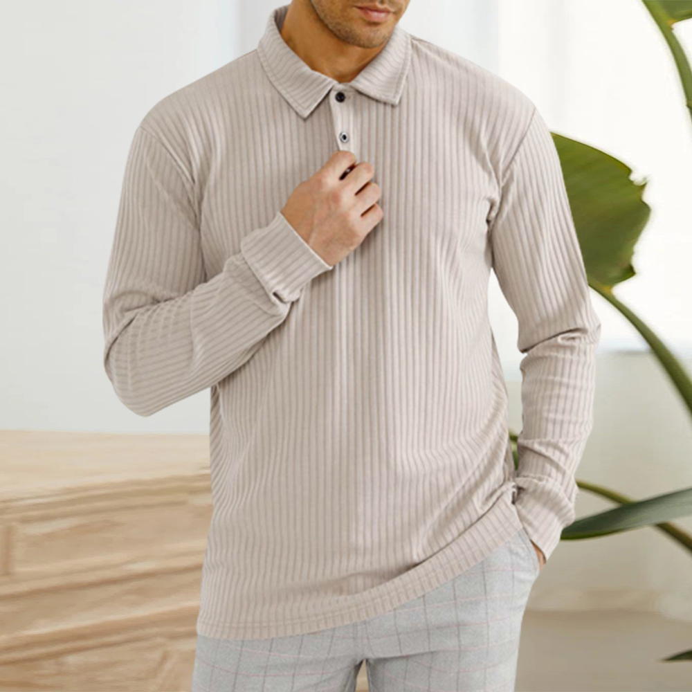 Blauschwan™ Herren Classic Casual Revers Knopf Langarm Polo Shirt