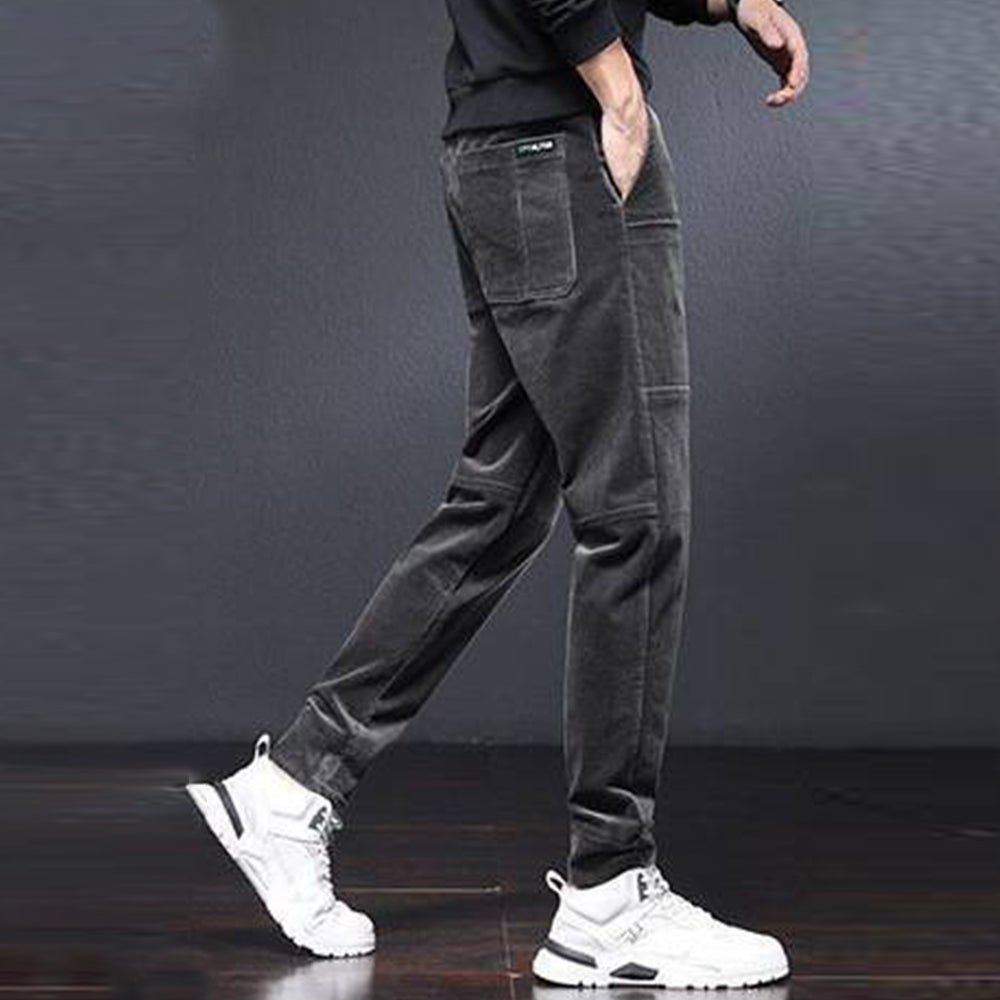 Blauschwan™ Herren Cord Fleece Hose Mit Geradem Bein