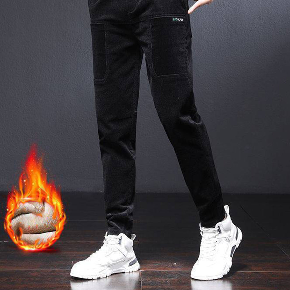 Blauschwan™ Herren Cord Fleece Hose Mit Geradem Bein