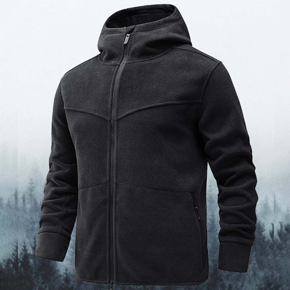 Saphirvogel™ Fleece Einfarbige Herren Outdoor Jacke