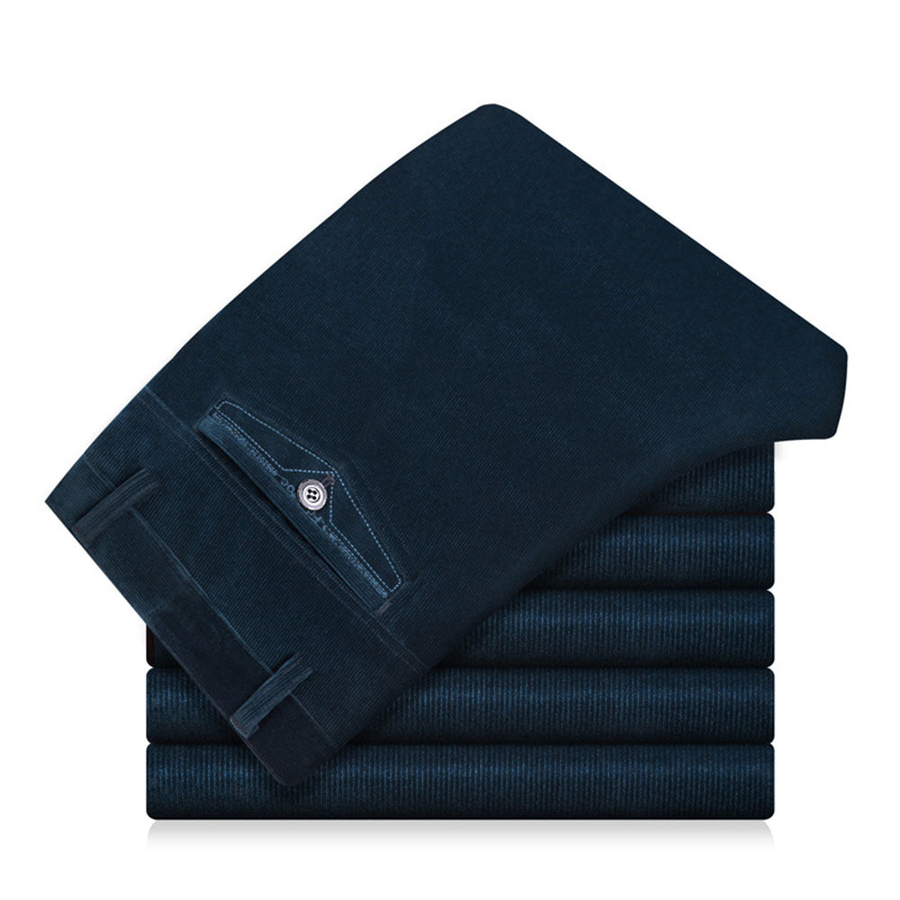 Blauschwan™ Dehnbare gerade lange Cordhose für Männer