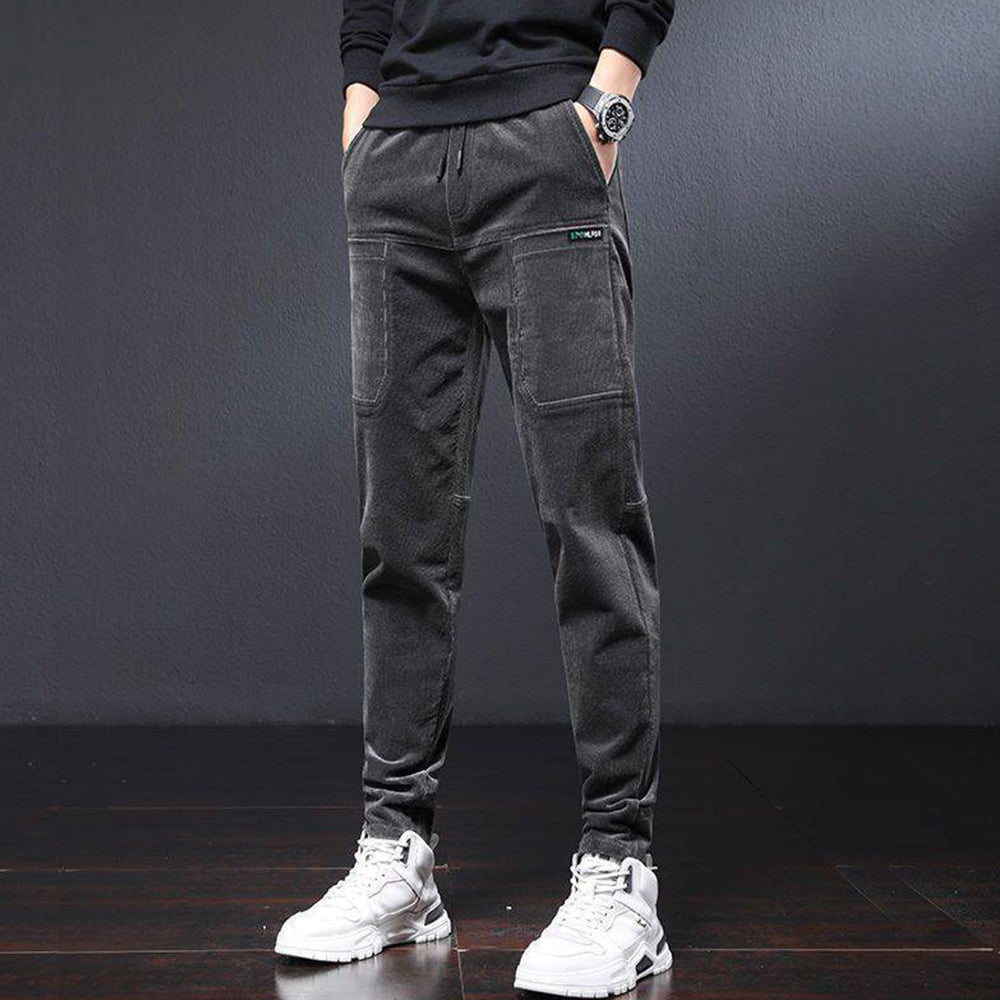 Blauschwan™ Herren Cord Fleece Hose Mit Geradem Bein