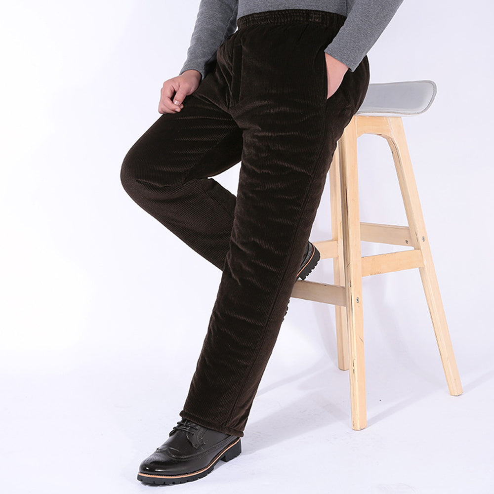 Blauschwan™ Herren Winter Plüsch dicke elastische Taille Cordhosen