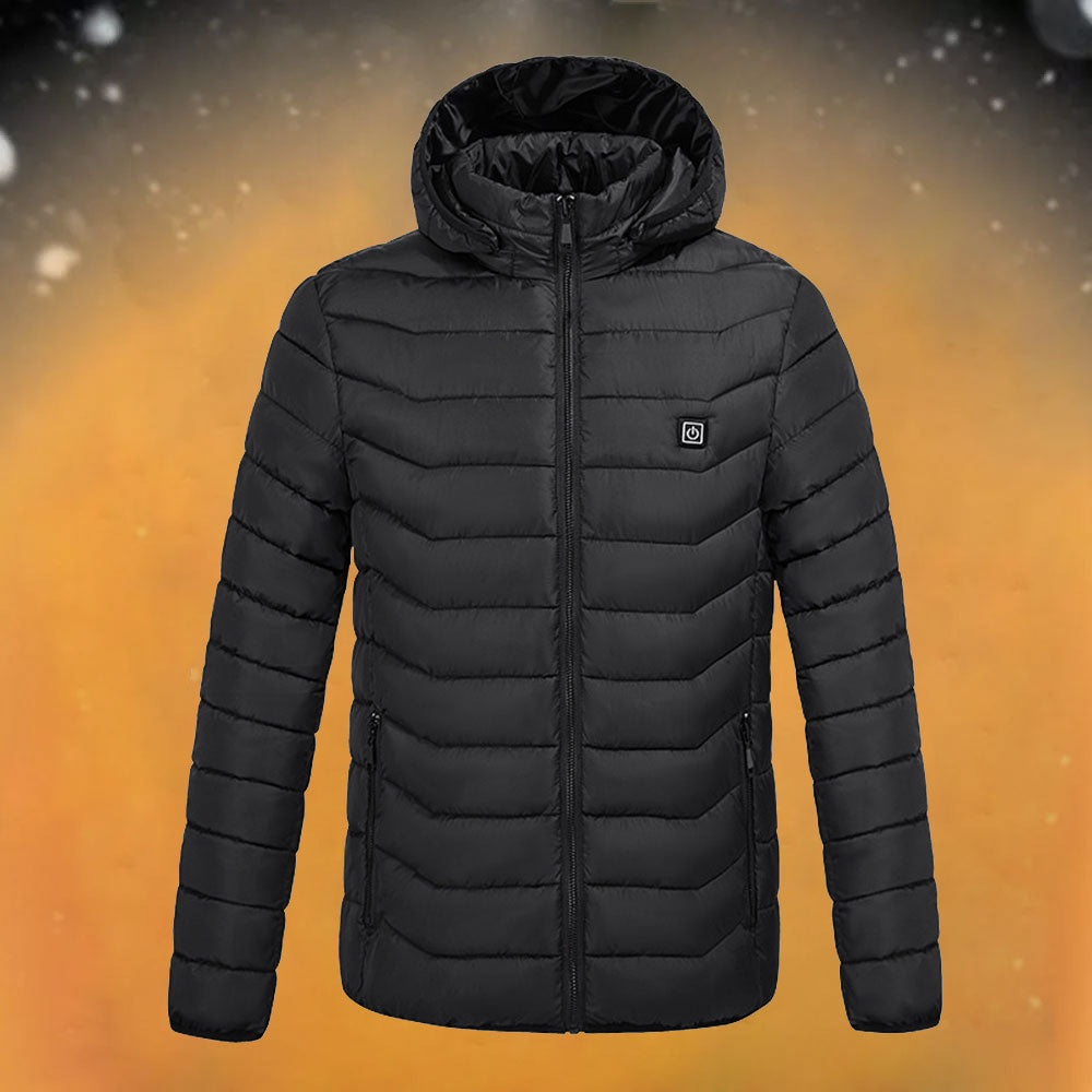 Blauschwan™ Herren Winter Smart Beheizte Kapuzenjacke mit Reißverschluss Gepolsterte Jacke