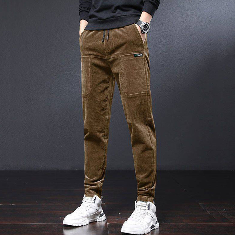 Blauschwan™ Herren Cord Fleece Hose Mit Geradem Bein