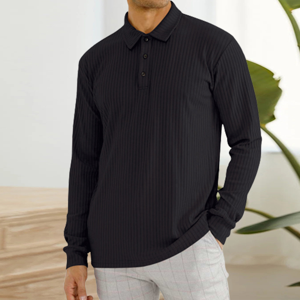 Blauschwan™ Herren Classic Casual Revers Knopf Langarm Polo Shirt