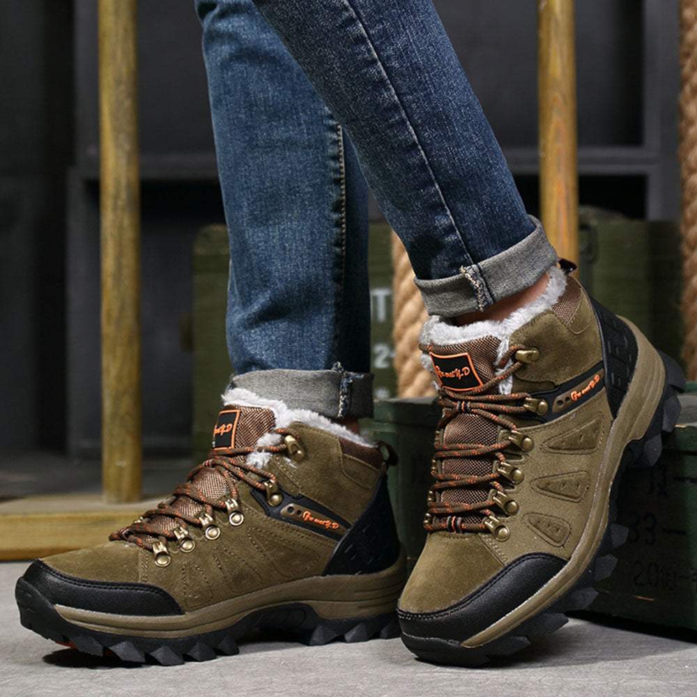 Blauschwan™ Herren Fleece Warm High Top Lace Up Wanderschuhe