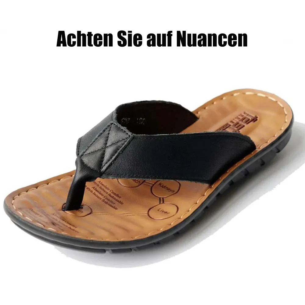 Saphirvogel™ Leder Flip Flops für Männer