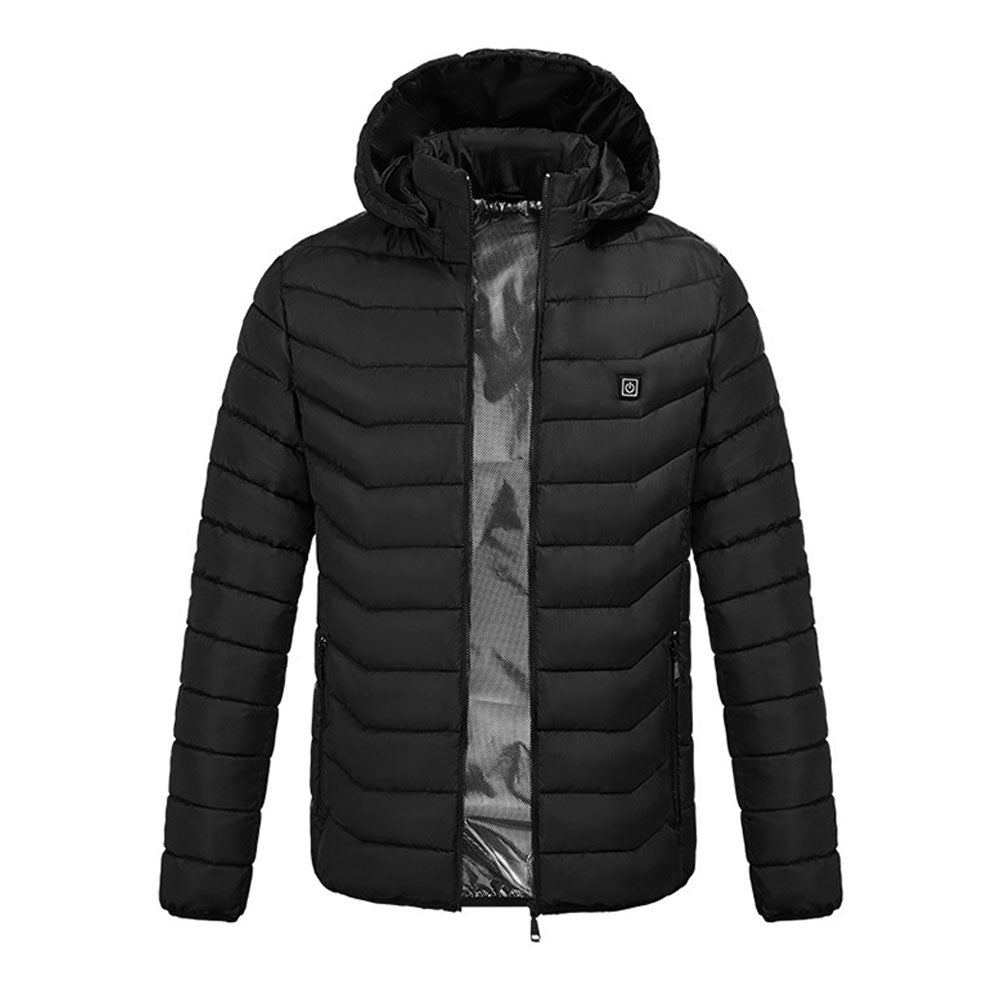 Blauschwan™ Herren Winter Smart Beheizte Kapuzenjacke mit Reißverschluss Gepolsterte Jacke