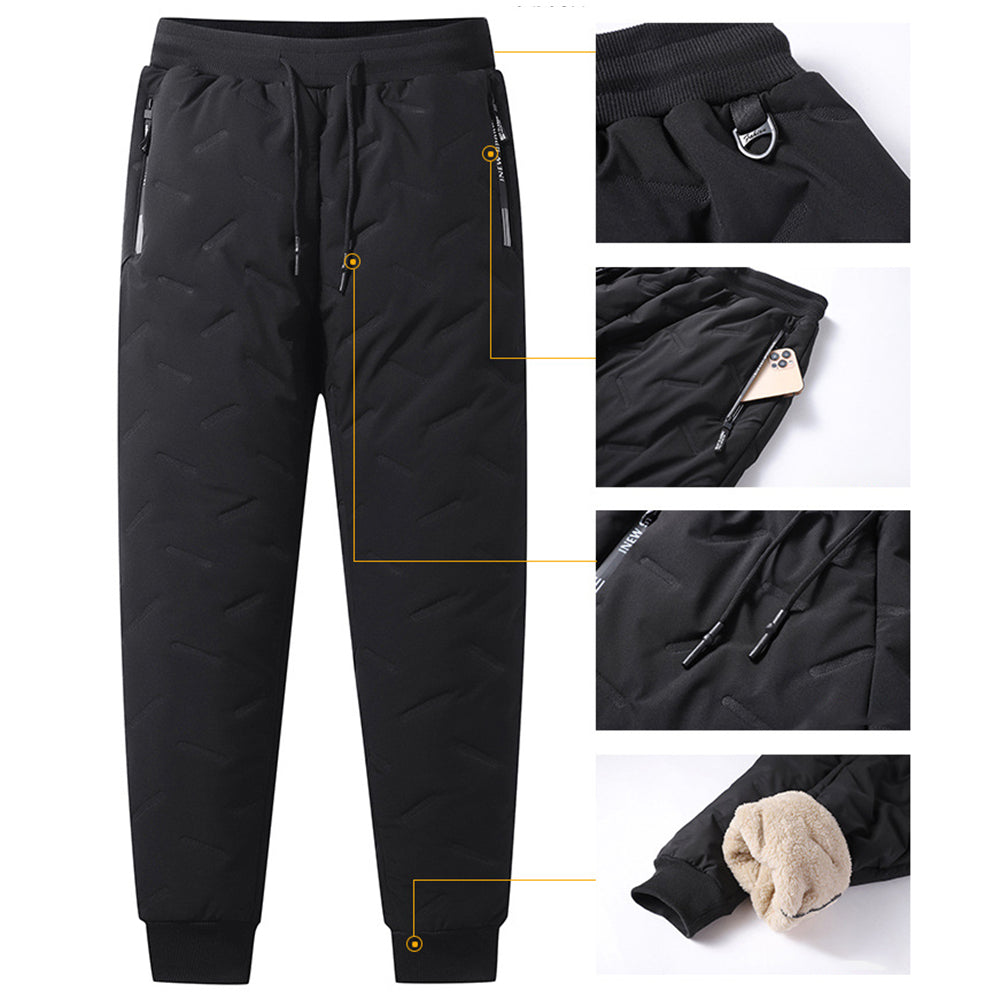 Saphirvogel™ Winterwarme Fleece-Jogginghose für Herren mit Kordelzug