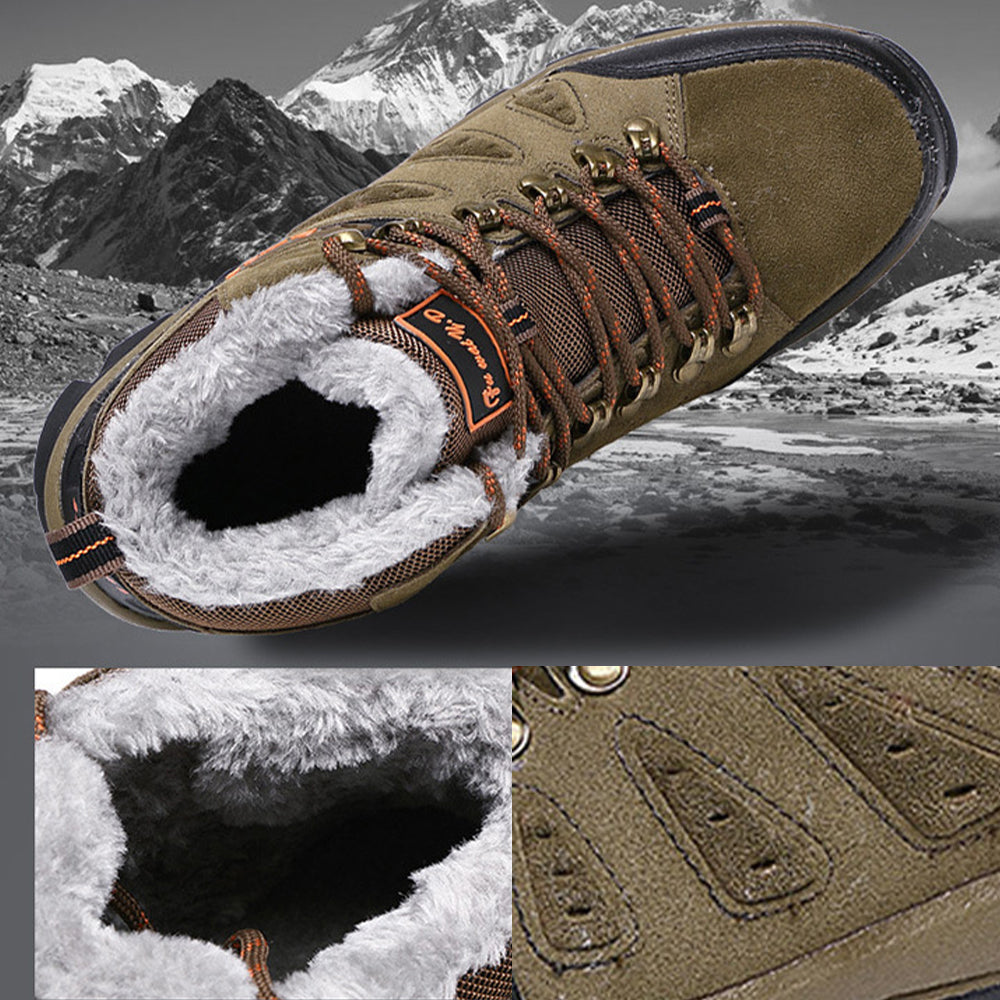 Blauschwan™ Herren Fleece Warm High Top Lace Up Wanderschuhe