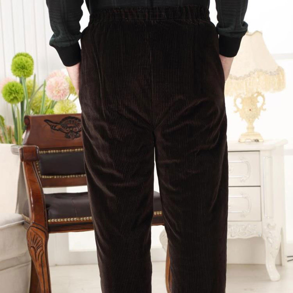 Blauschwan™ Herren Winter Plüsch dicke elastische Taille Cordhosen