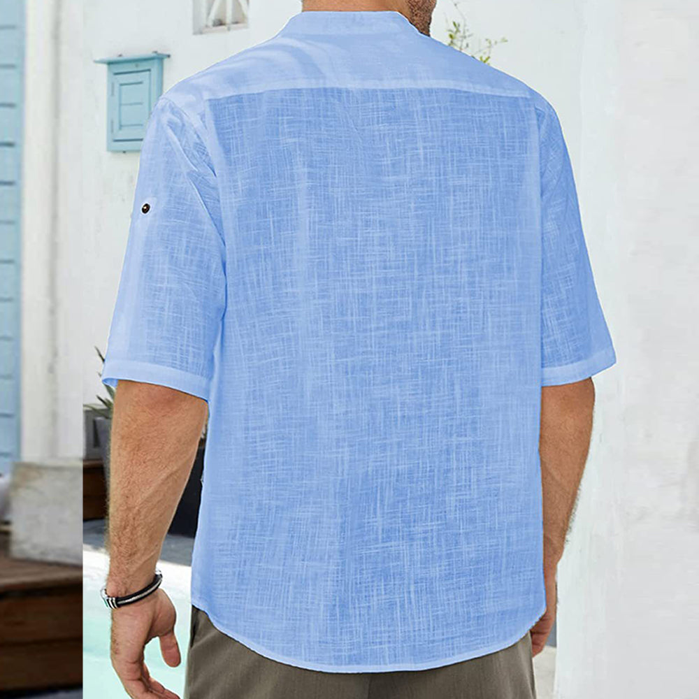 Saphirvogel™ Flachshemden mit halben Ärmeln aus der Basic-Serie für Herren