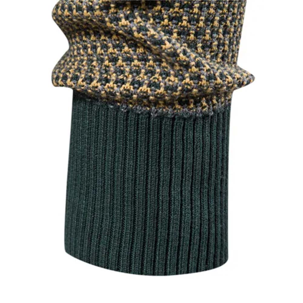 Saphirvogel™ Herren Pullover mit Rundhalsausschnitt und Farbblock-Strickpullover