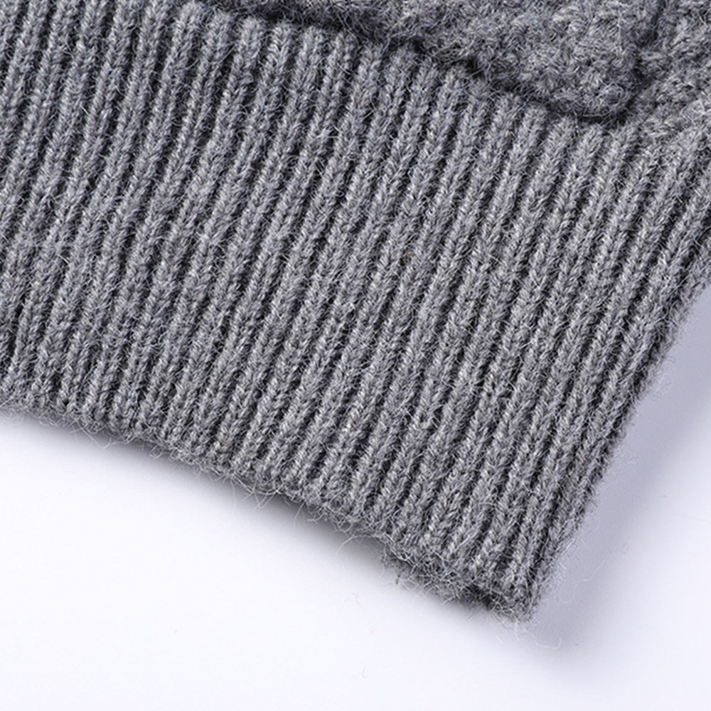 Saphirvogel™ Herren Twist Stehkragen Knopf-Taschen-Strickjacke Pullover