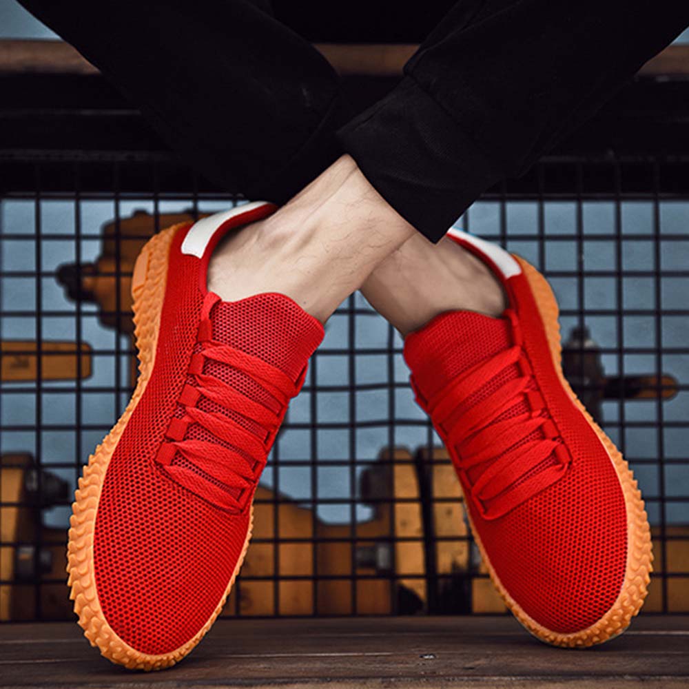 Shobous Men's Flyweave Mesh Casual Shoes