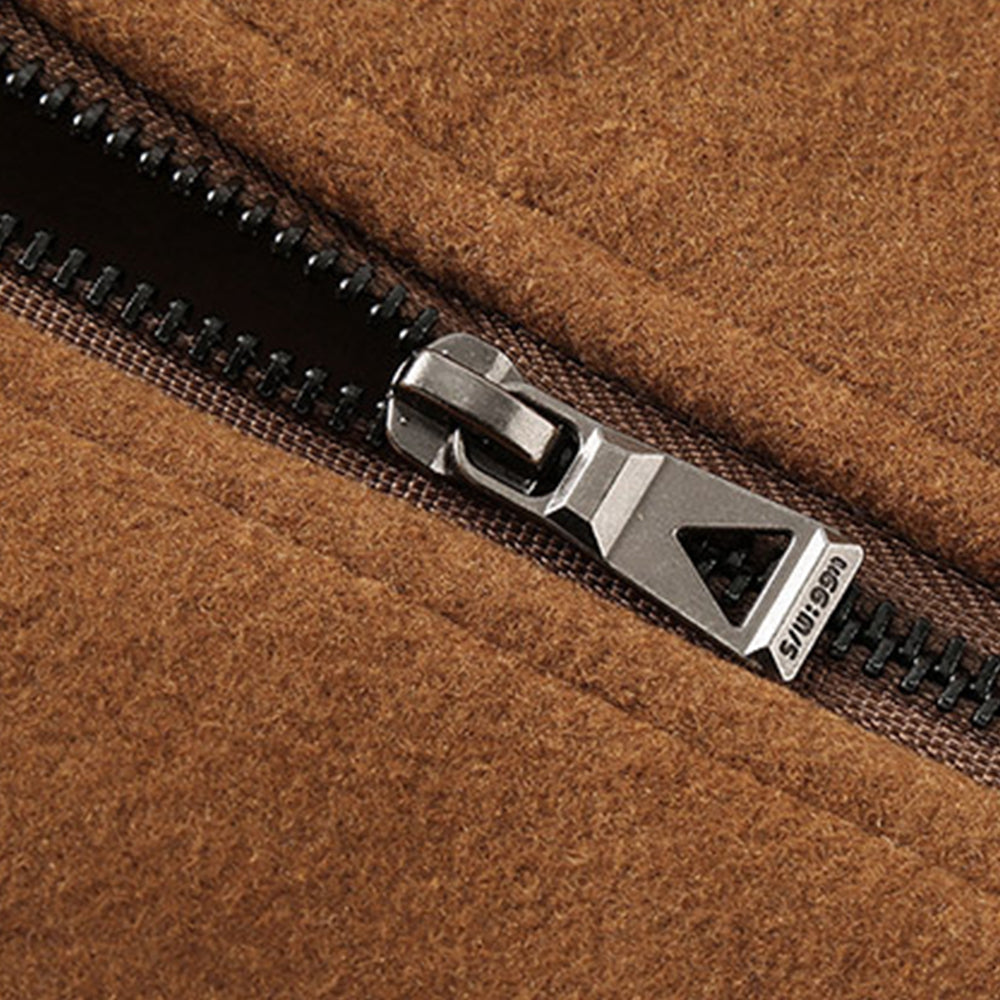 Blauschwan™ Herrenmantel mit abnehmbarem Doppelkragen aus Wolle