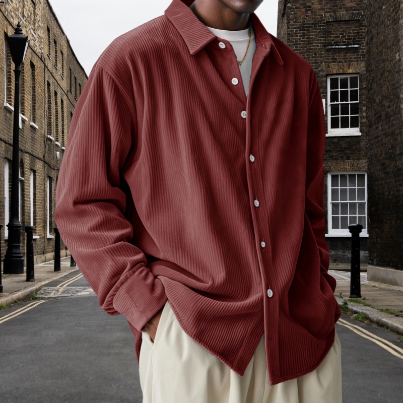 Lockeres, Trendiges Herren-Cordhemd