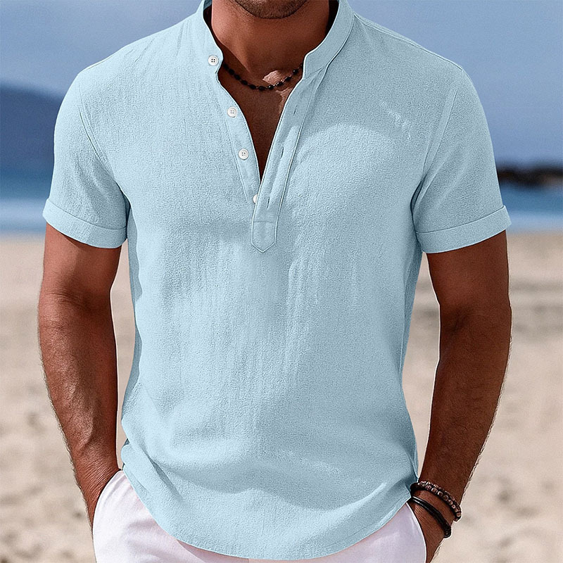 Cosline Men's linen pullover shirt
