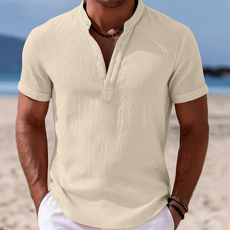Cosline Men's linen pullover shirt