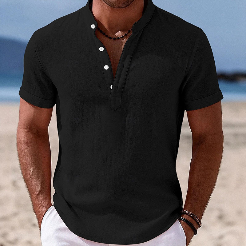 Cosline Men's linen pullover shirt