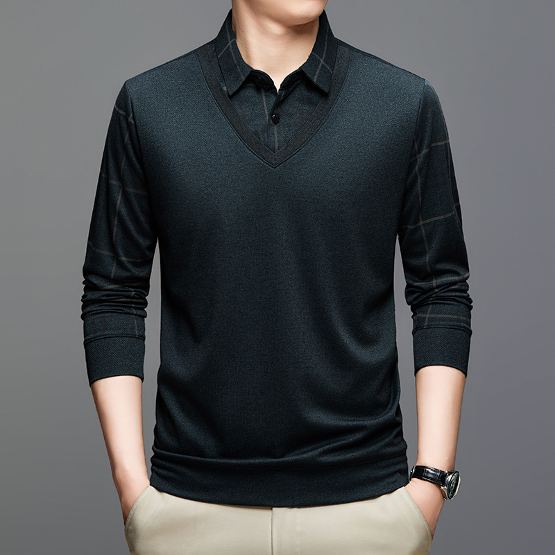 Blauschwan™ Warmes Kunstfell-Oberteil mit Revers für Herren