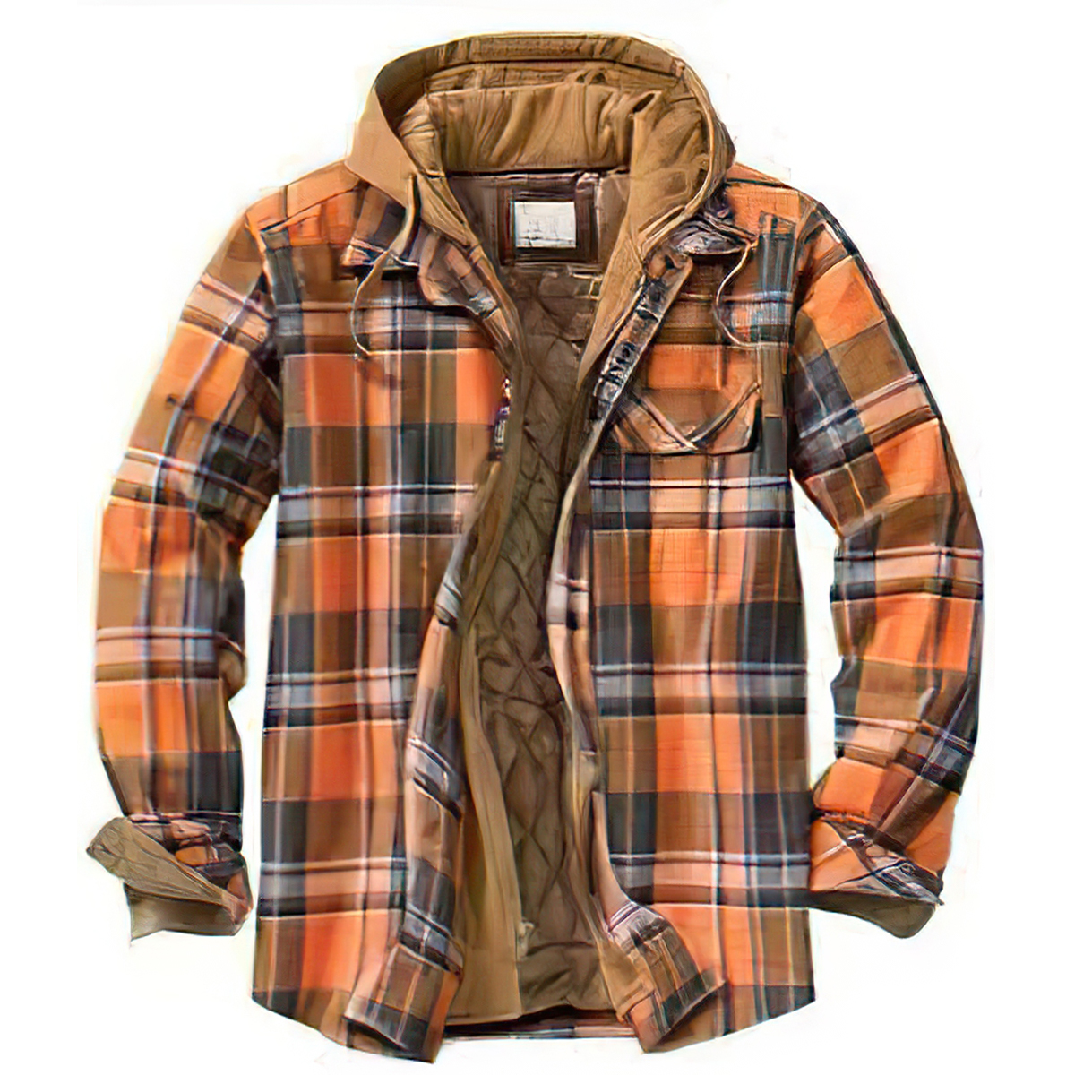 Der neueste karierte Wintermantel für Herrenmode plus Fleece-Baumwollmantel